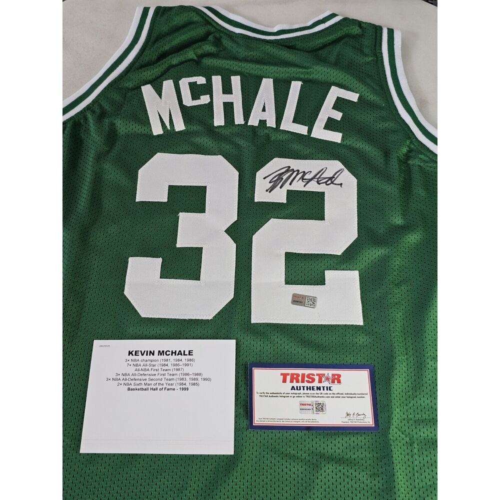Kevin McHale Autographed/Signed Jersey TRISTAR COA Green Custom Jersey